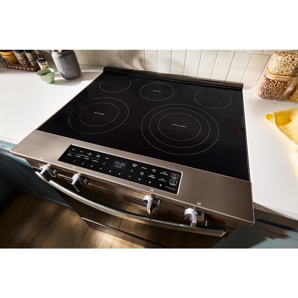 WHIRLPOOL WSES7530RV 30-inch Smart Slide In Electric Range With Air Cooking Technology, ...