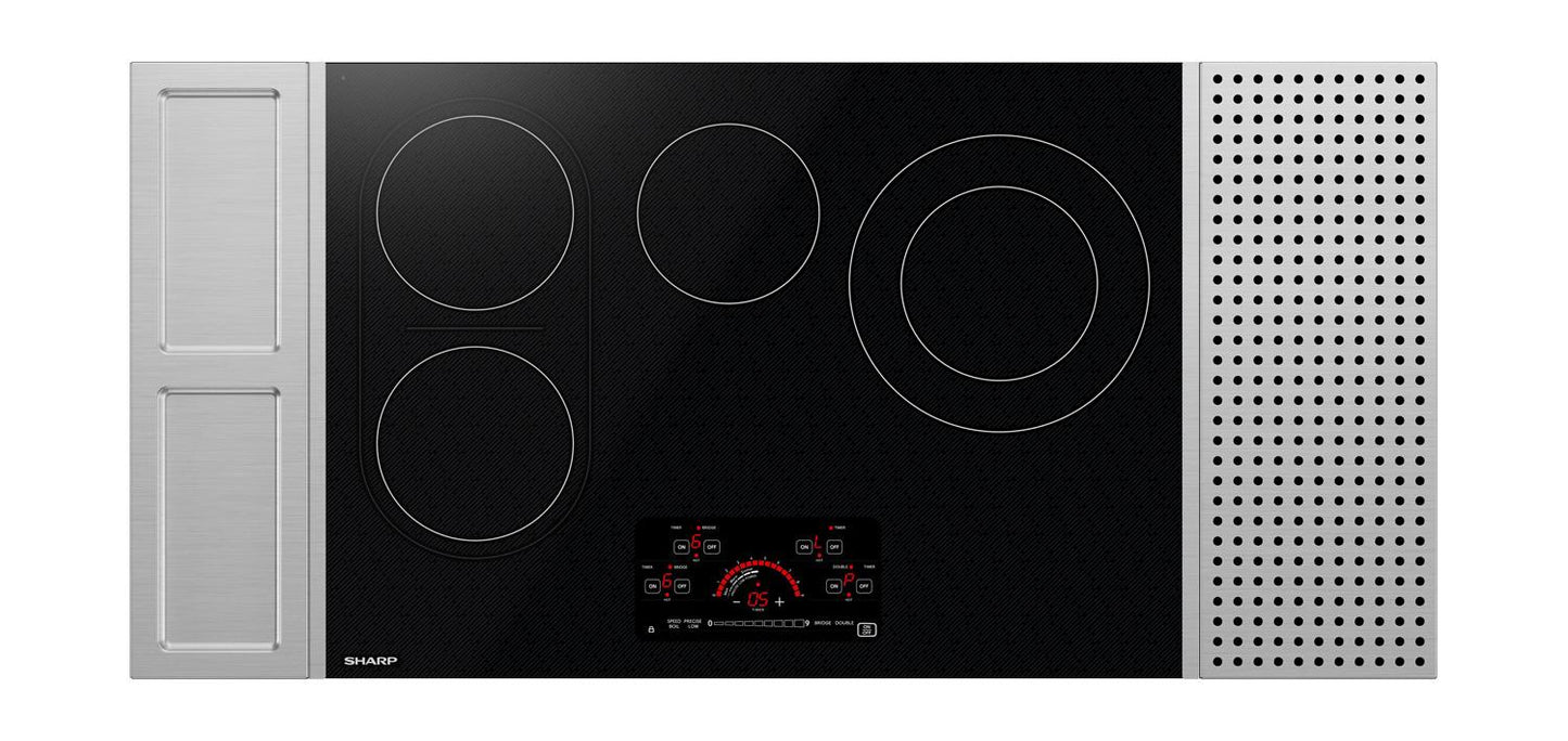 SHARP SCR3042FB Sharp 30"" Drop-in Radiant Cooktop With Side Accessories