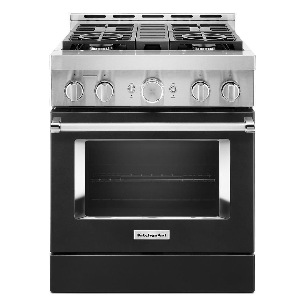 KITCHENAID KFGC500JBK Kitchenaid 30'' Smart Commercial-style Gas Range With 4 Burners ...
