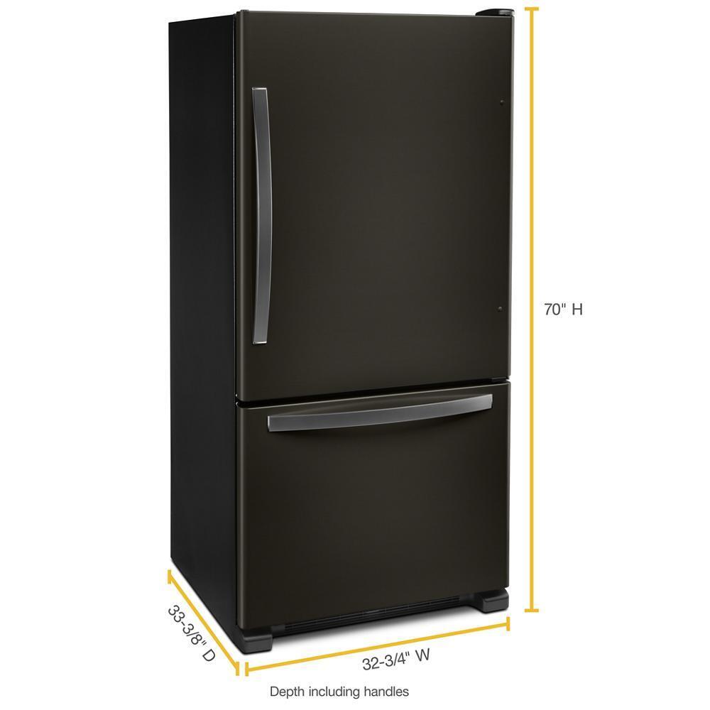 WHIRLPOOL WRB322DMHV Whirlpool 33-inch Wide Bottom-freezer Refrigerator - 22 Cu. Ft. ...