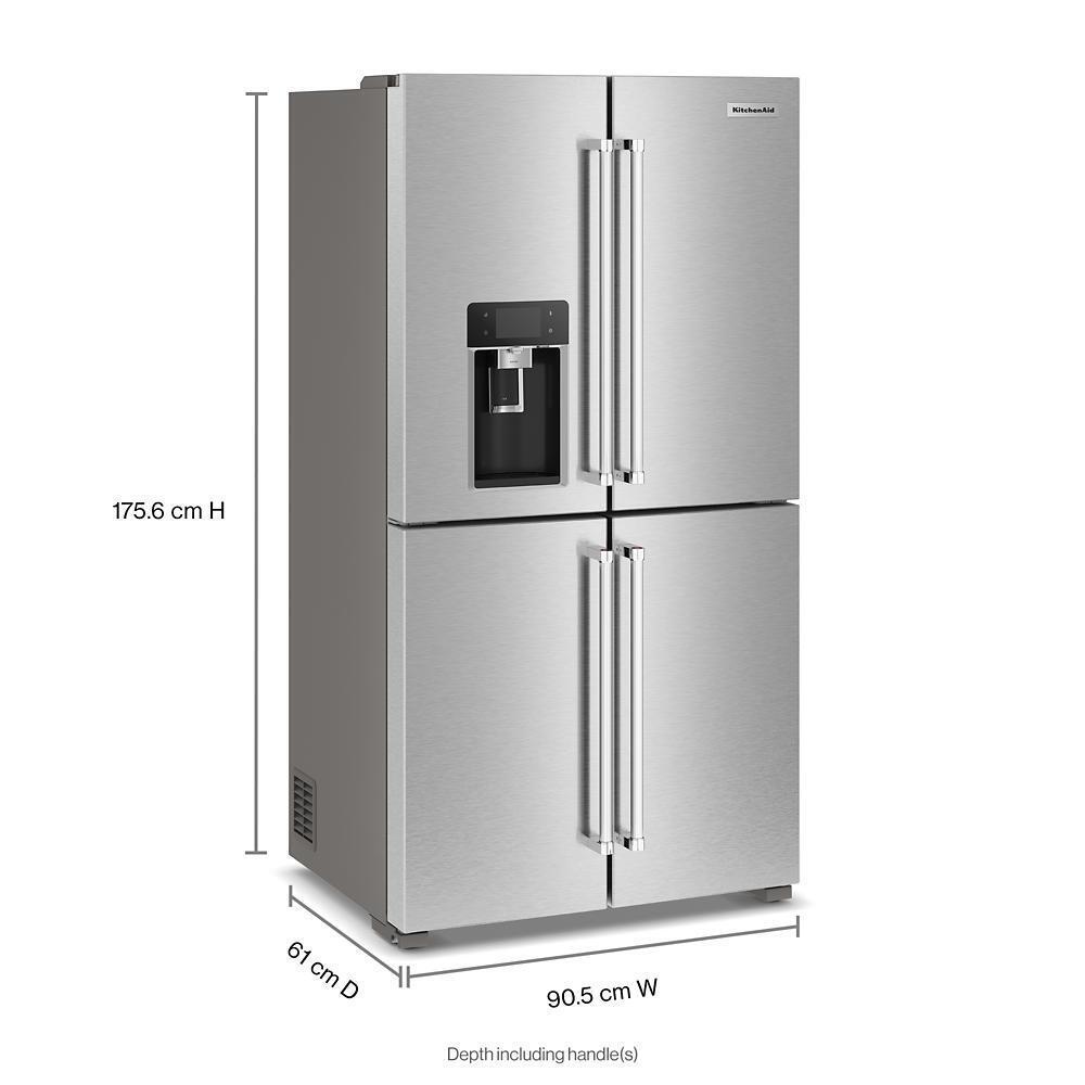 KITCHENAID KRQC736RPS 36"" Counter-depth 19.4 Cu Ft 4-door Refrigerator With Flexible TEMP...