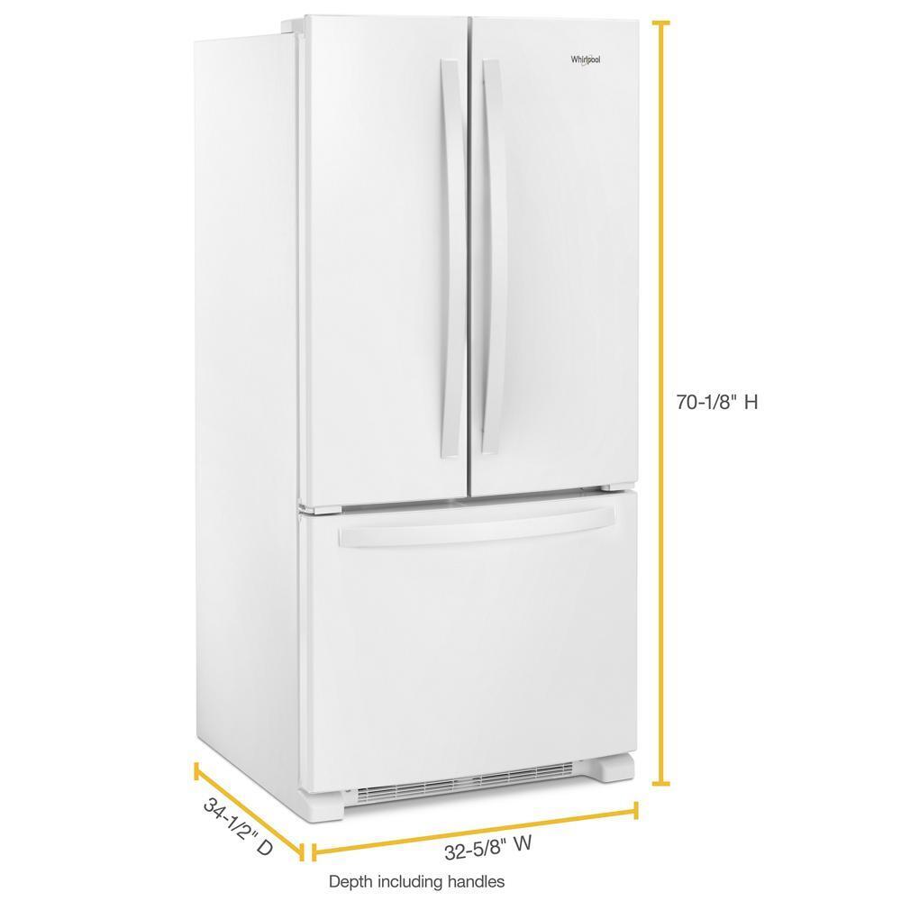 WHIRLPOOL WRFF5333PW Whirlpool 33-inch Wide French Door Refrigerator - 22 Cu. Ft.
