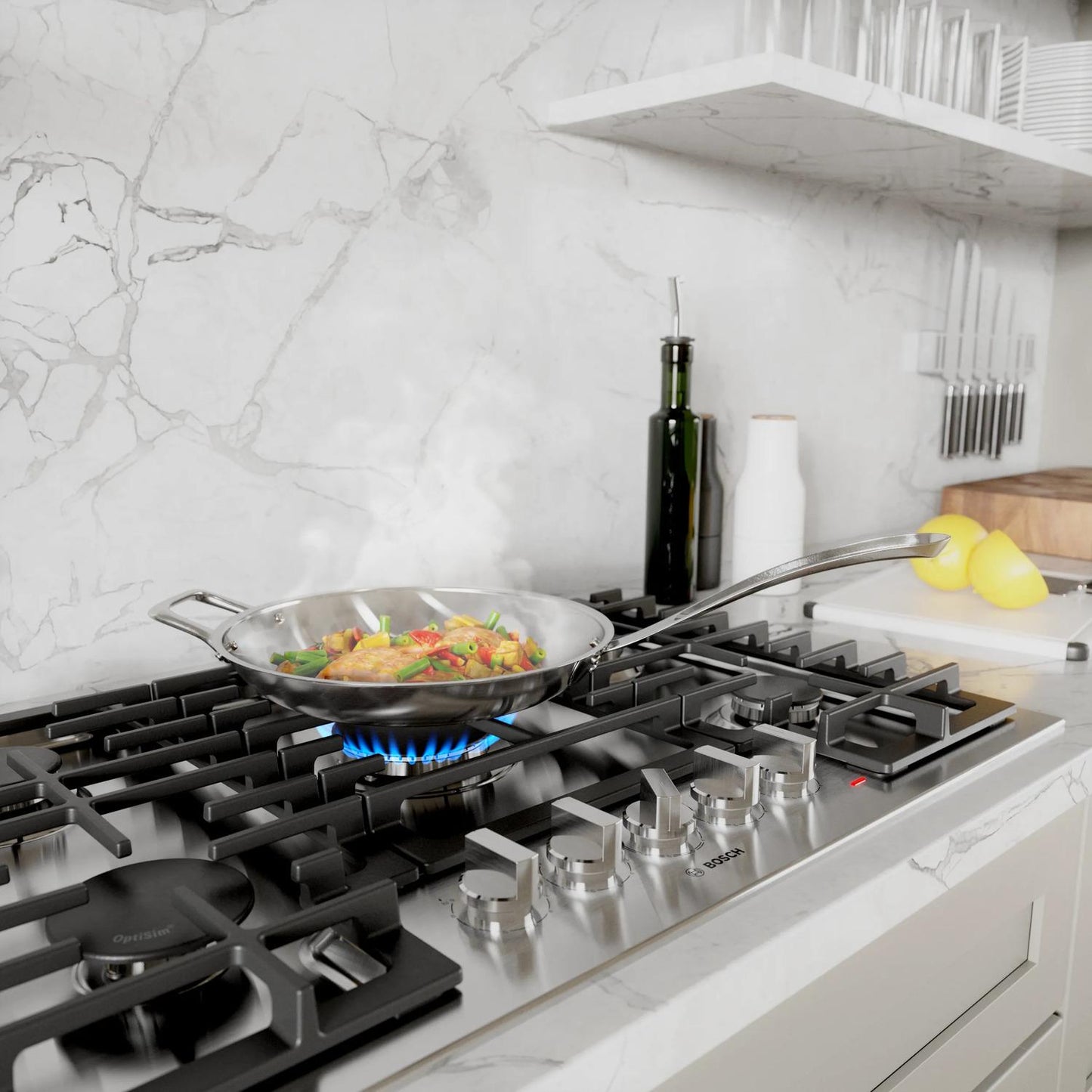 BOSCH NGM5659UC Bosch 500 Series Gas Cooktop 36"" Stainless Steel Ngm5659uc