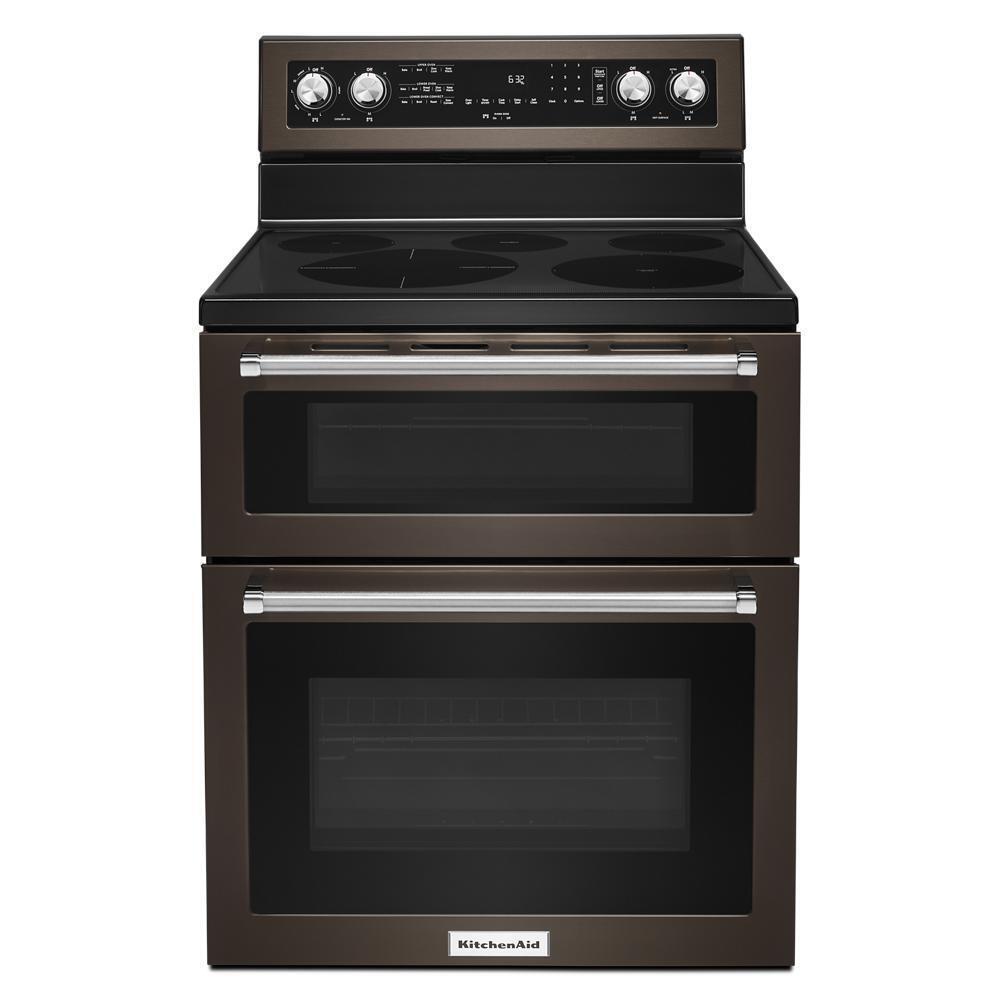 KITCHENAID KFED500EBS Kitchenaid 30-inch 5 Burner Electric Double Oven Convection RANG...