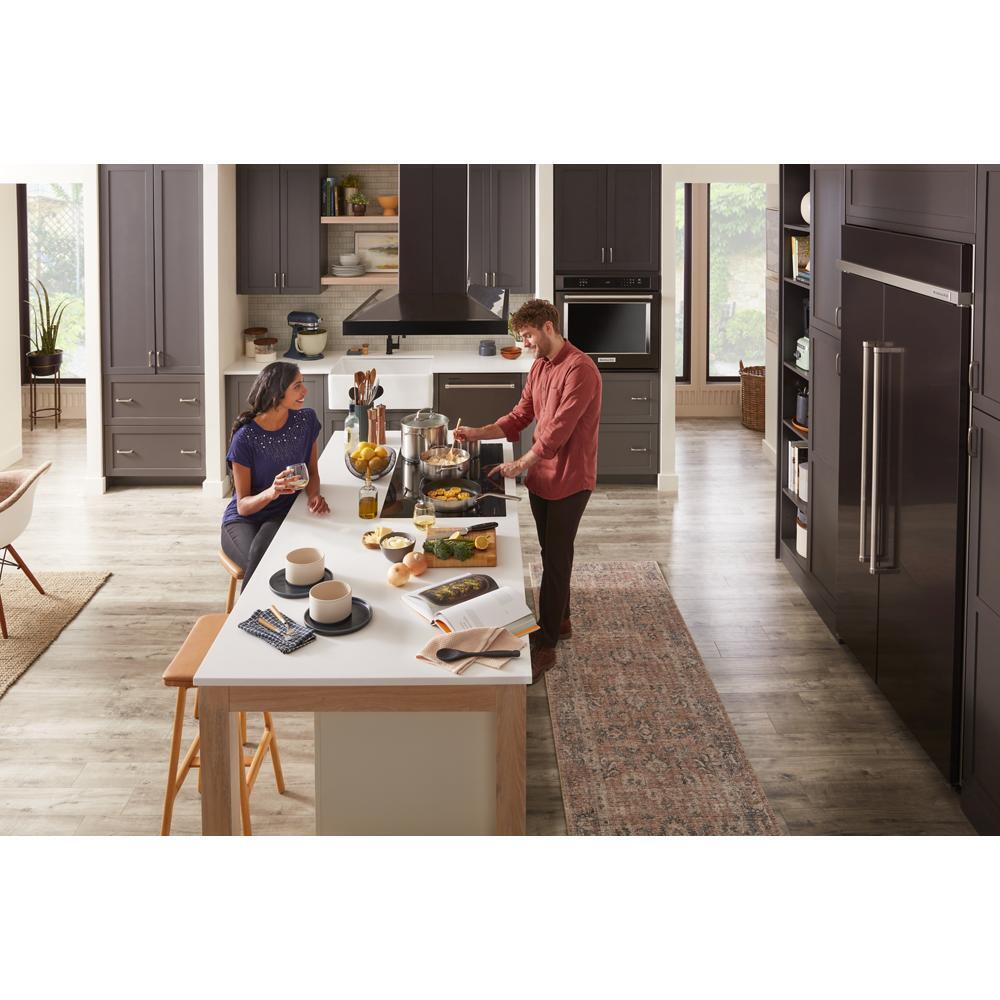 KITCHENAID KVIB606DBS Black-on-stainless Kitchenaid 36"" Island-mount, 3-speed Canopy Hood
