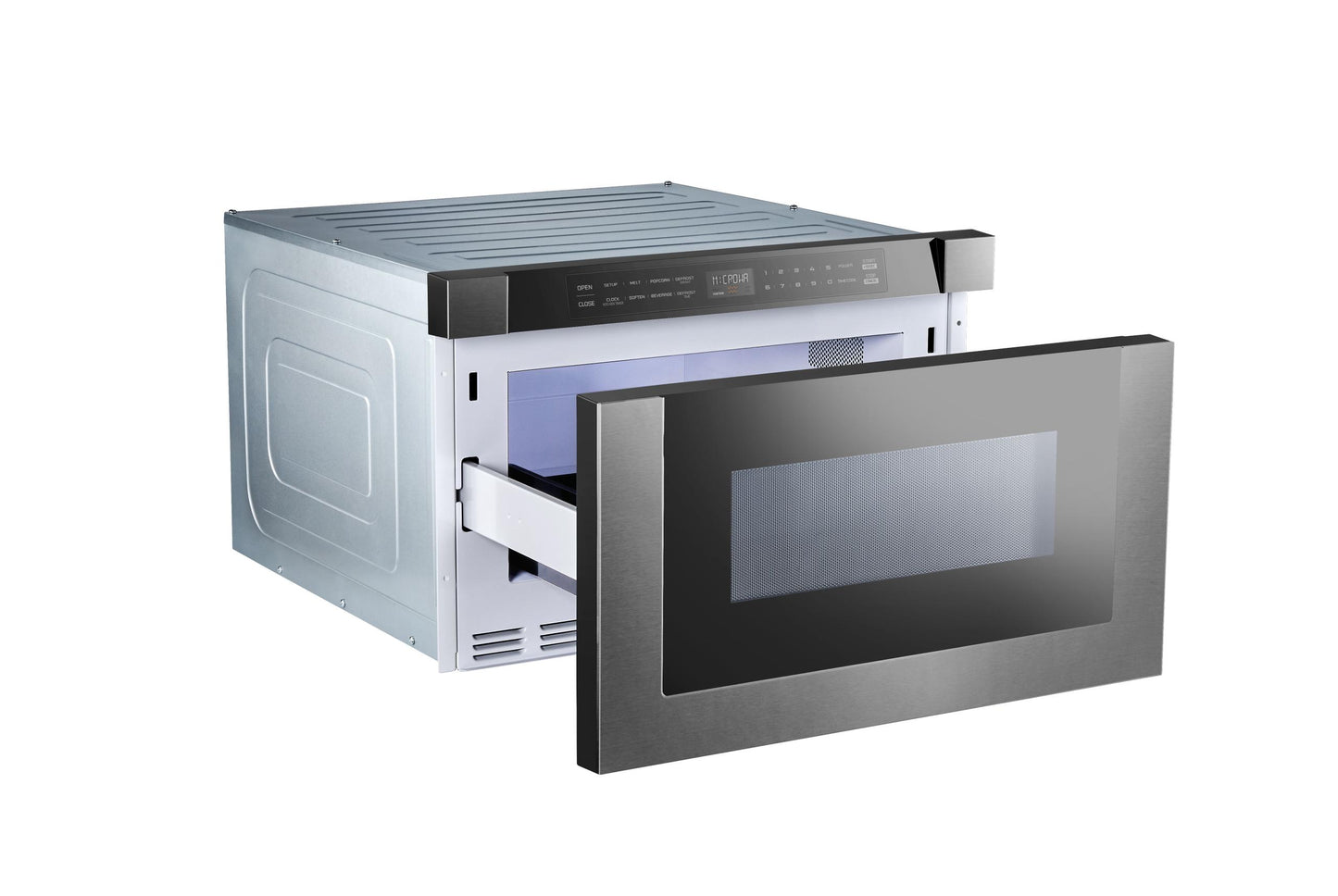 XO APPLIANCE XOMWD24BS 24"" Built-in Microwave Drawer - Black Glass & Black Stainless