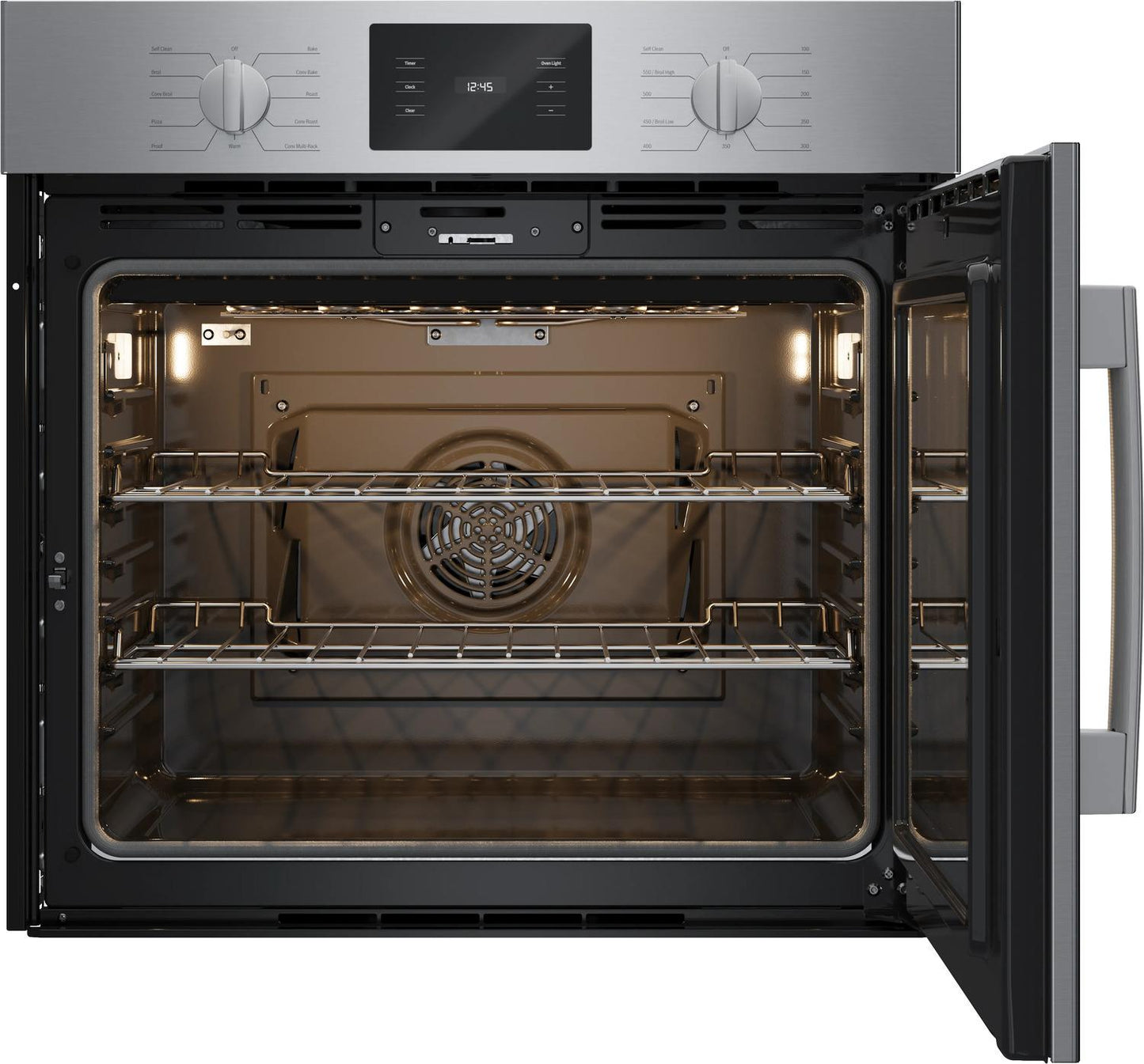 BOSCH HBL5455RUC 500 Series Single Wall Oven 30"" Right Sideopening Door, Stainless S...