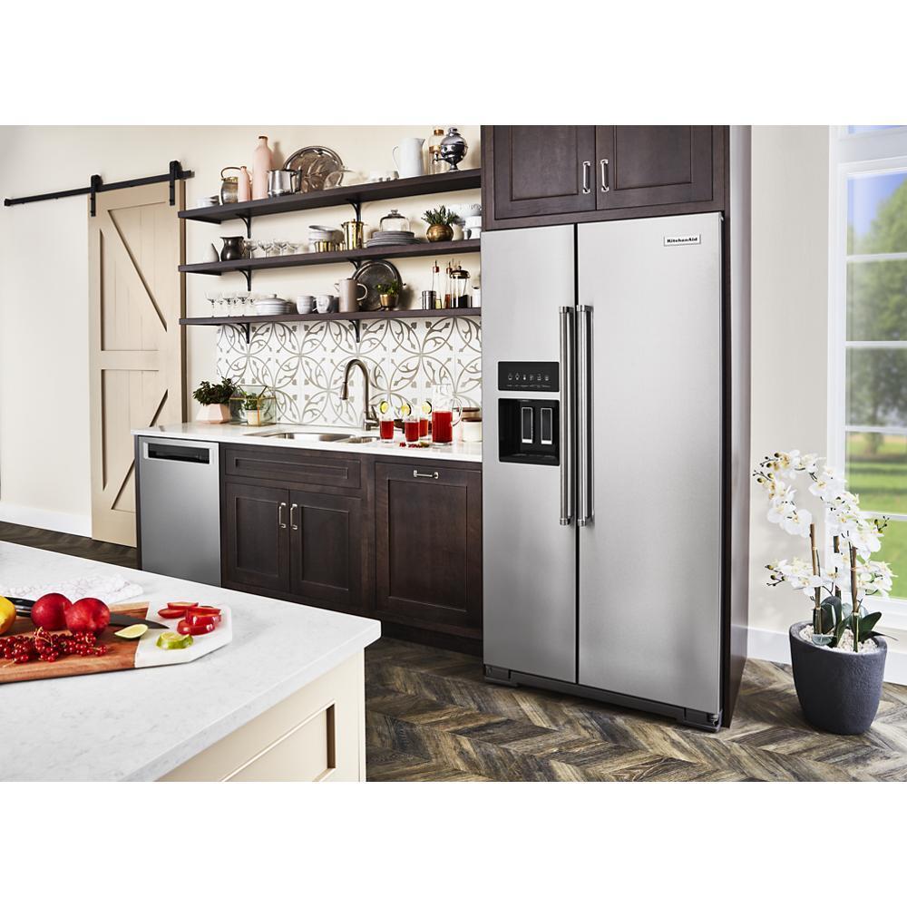 KITCHENAID KRSC703HPS 22.6 Cu Ft. Counter-depth Side-by-side Refrigerator With Exterior I...
