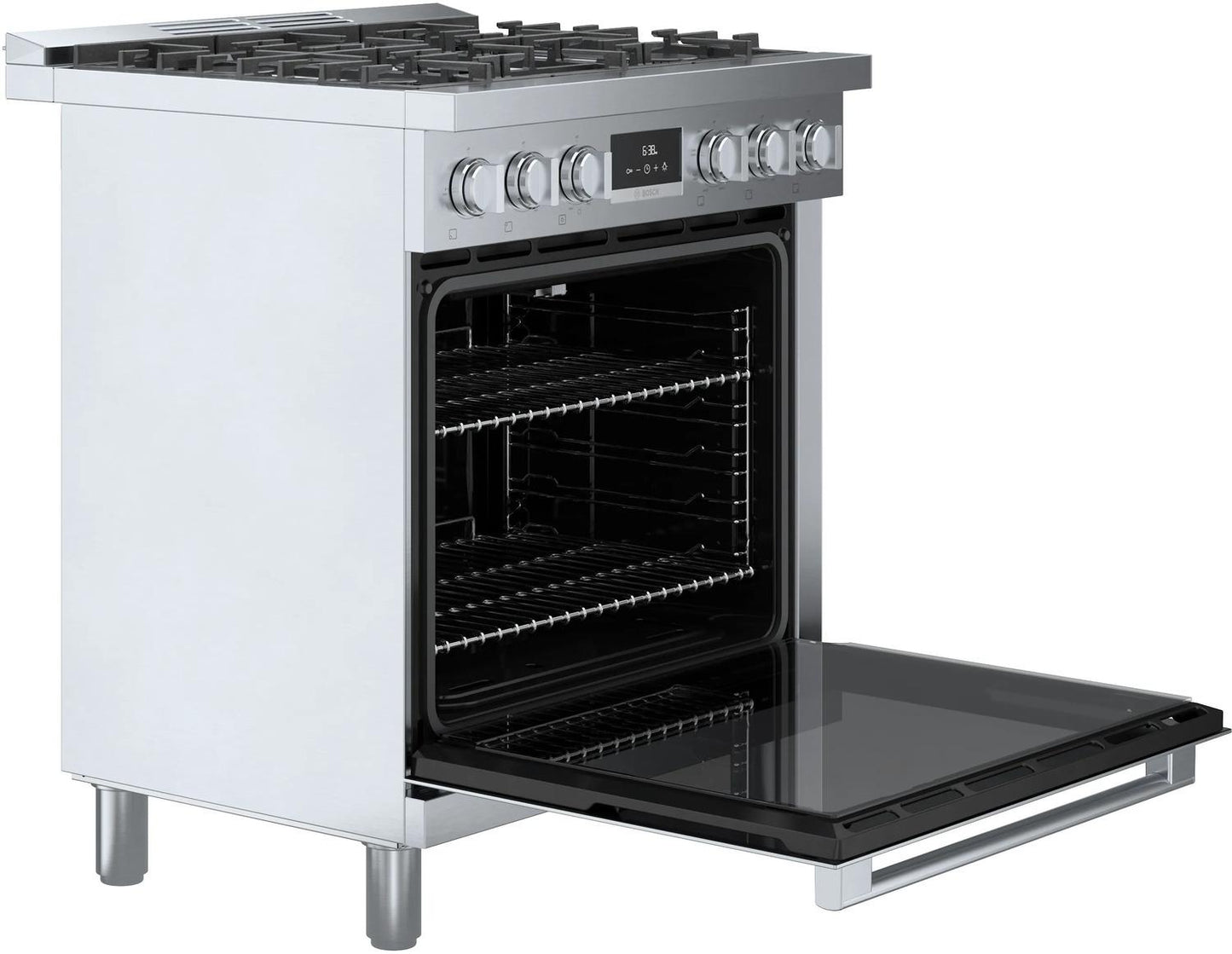 BOSCH HDS8055U 800 Series Dual Fuel Freestanding Range 30'' Stainless Steel Hds8055u