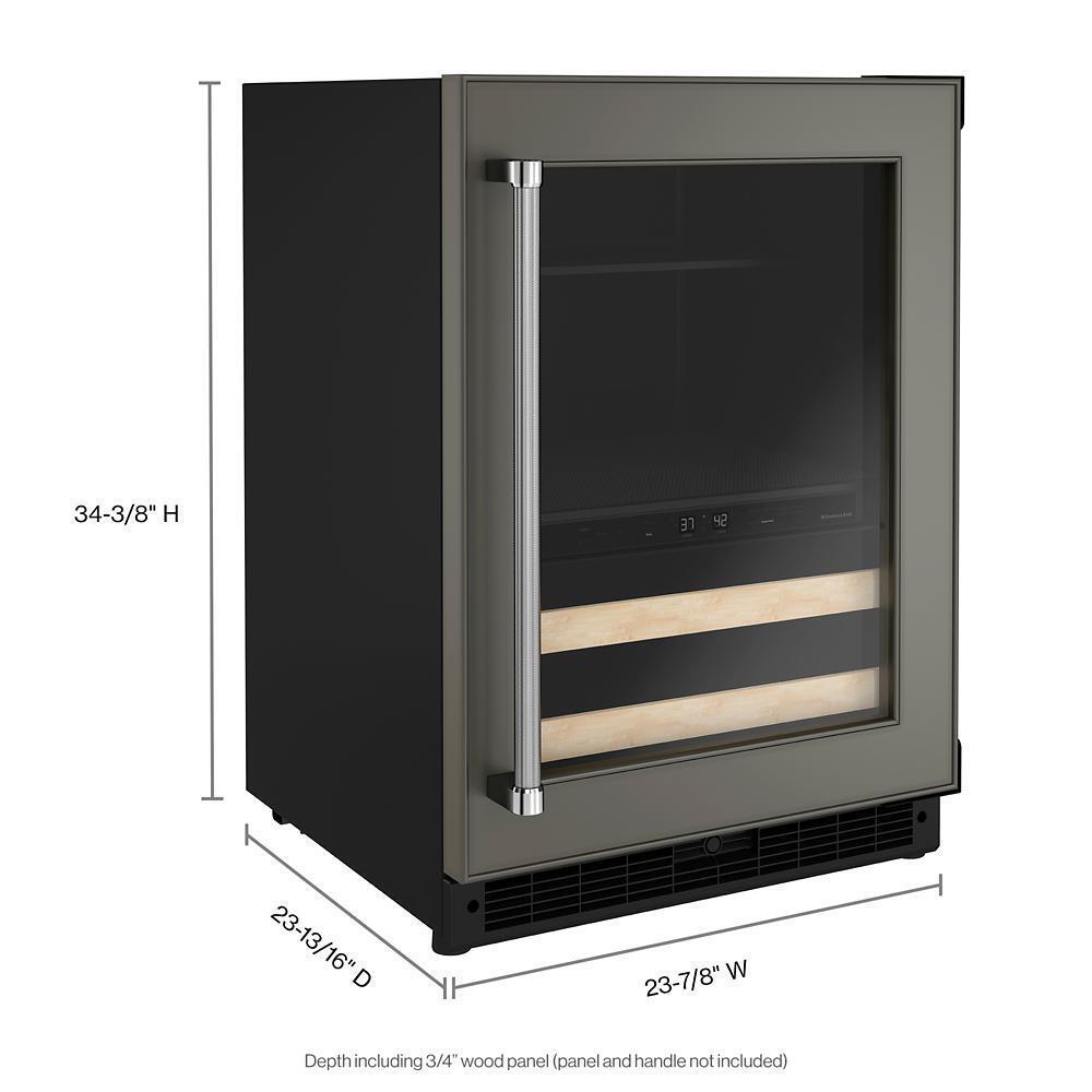 KITCHENAID KUBR214KPA 24"" Panel-ready Beverage Center With Wood-front Racks - Panel Ready Pa