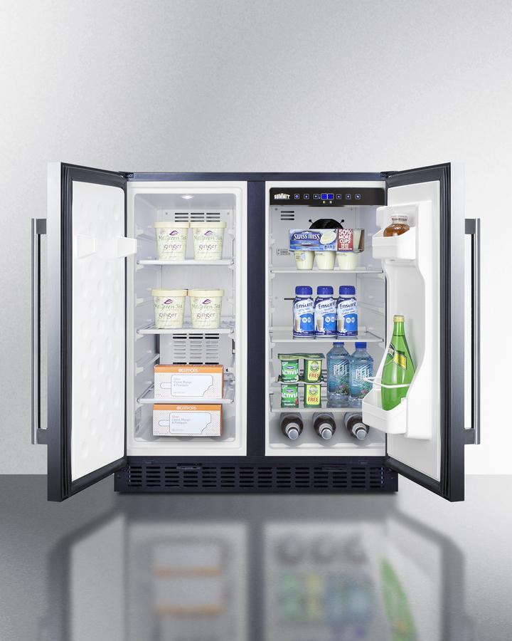 SUMMIT FFRF3070BSS Frost-free Side-by-side Refrigerator-freezer for Built-in or FREEST...