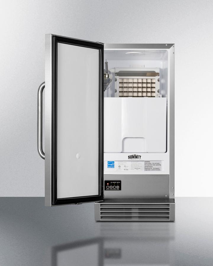 SUMMIT BIM47OS Summit Built-in Outdoor 50 Lb. Clear Icemaker