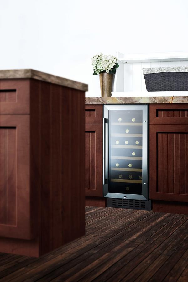 SUMMIT SWC1535B 15"" Wide Wine Cellar for Built-in or Freestanding Use, With DIGITAL...