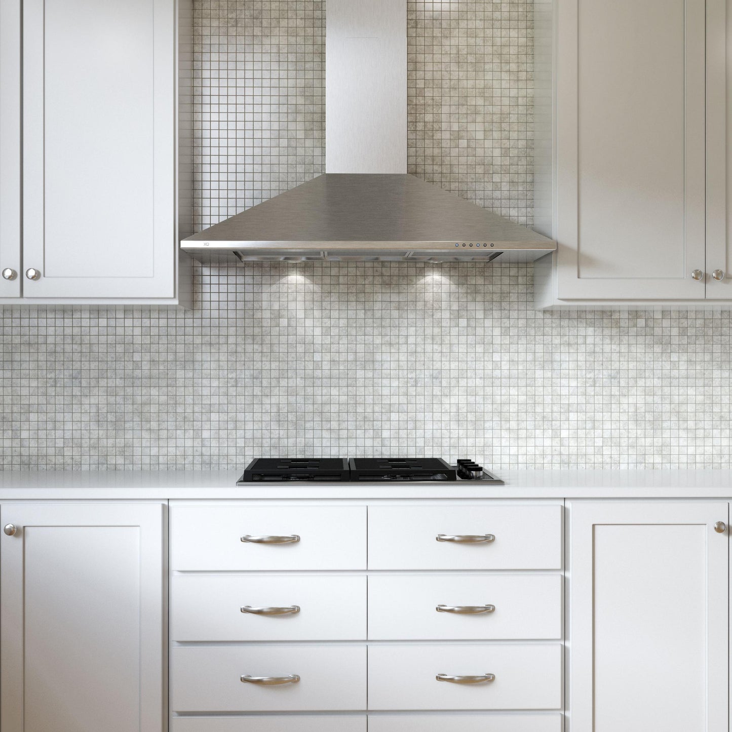 XO APPLIANCE XOB24SC 24"" 600/395 Cfm Italian Made Wall Mount Chimney Range Hood Stainless