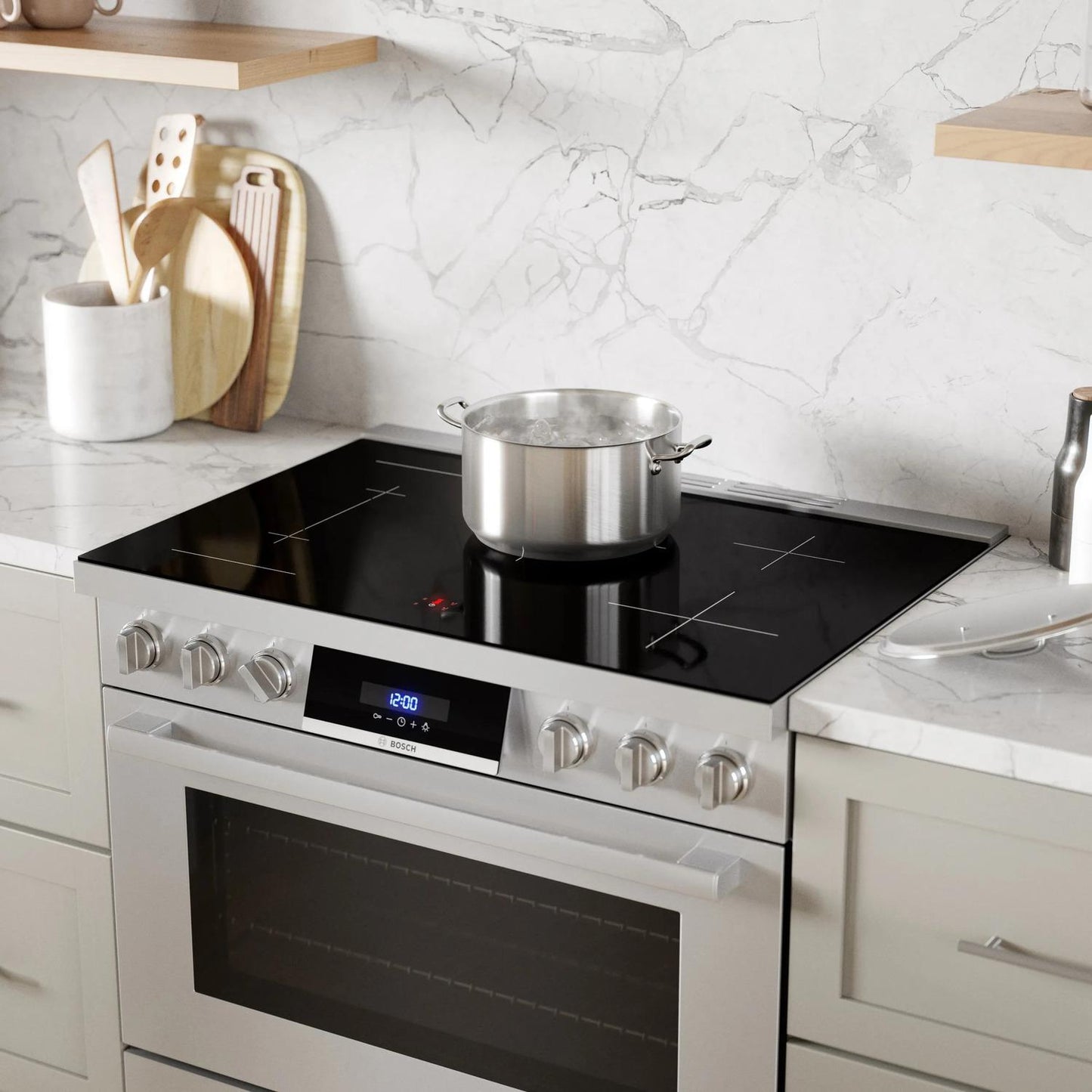 BOSCH HIS8655U 800 Series Induction Freestanding Range 36'' Stainless Steel His8655u