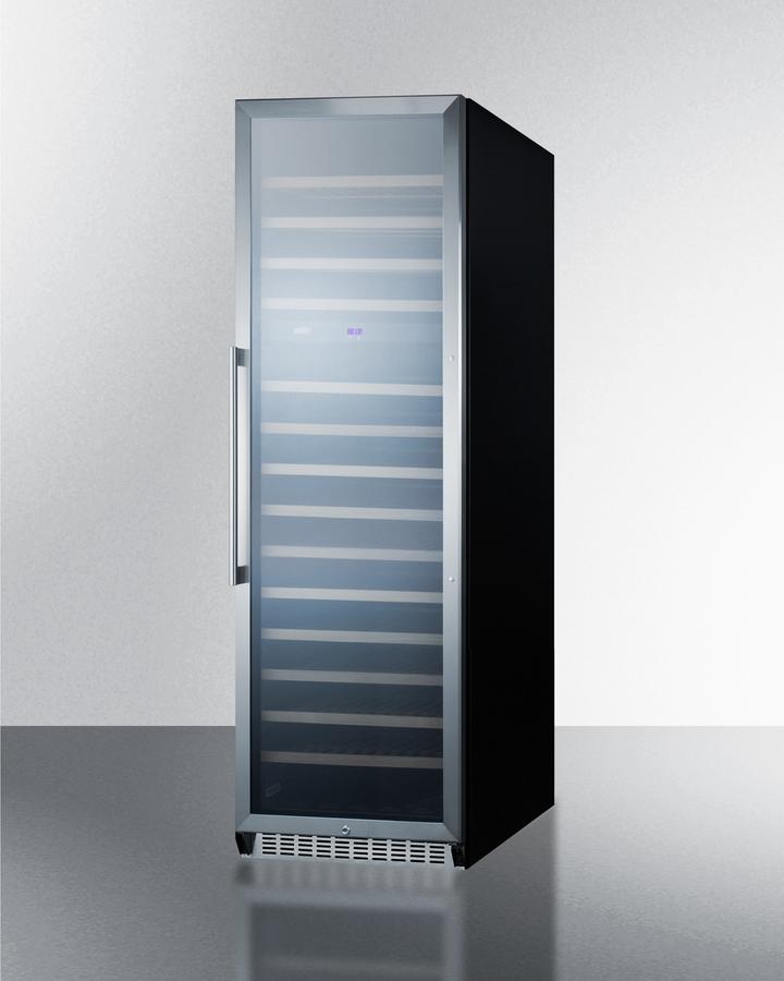 SUMMIT SWC1966 2-zone 160 Bottle Wine Cellar With Glass Door, Digital Thermostat, ...