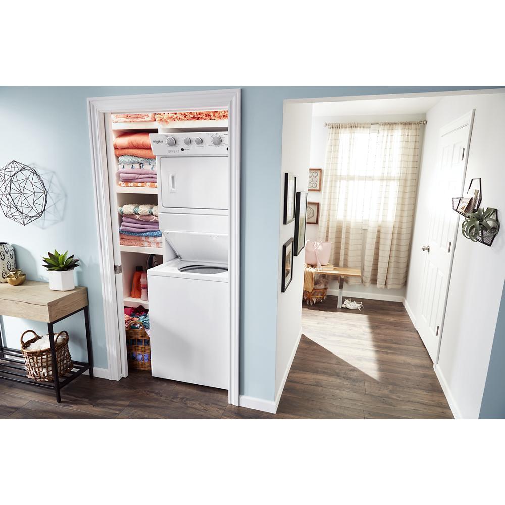 WHIRLPOOL WGT4027HW Whirlpool 3.5 CU.FT Gas Stacked Laundry Center 9 Wash Cycles AND...