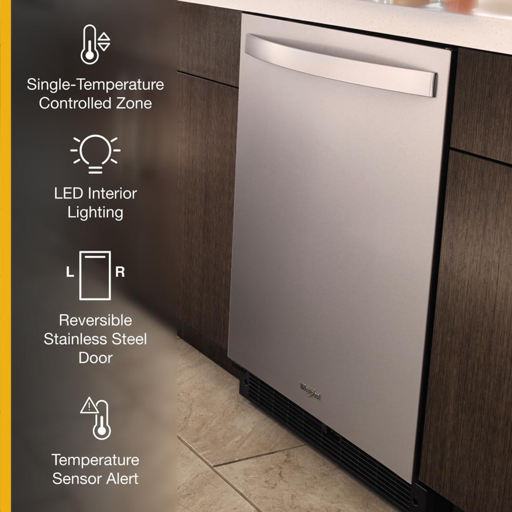 WHIRLPOOL WUR50X24HZ Whirlpool 24-inch Wide Undercounter Refrigerator - 5.1 Cu. Ft. -...