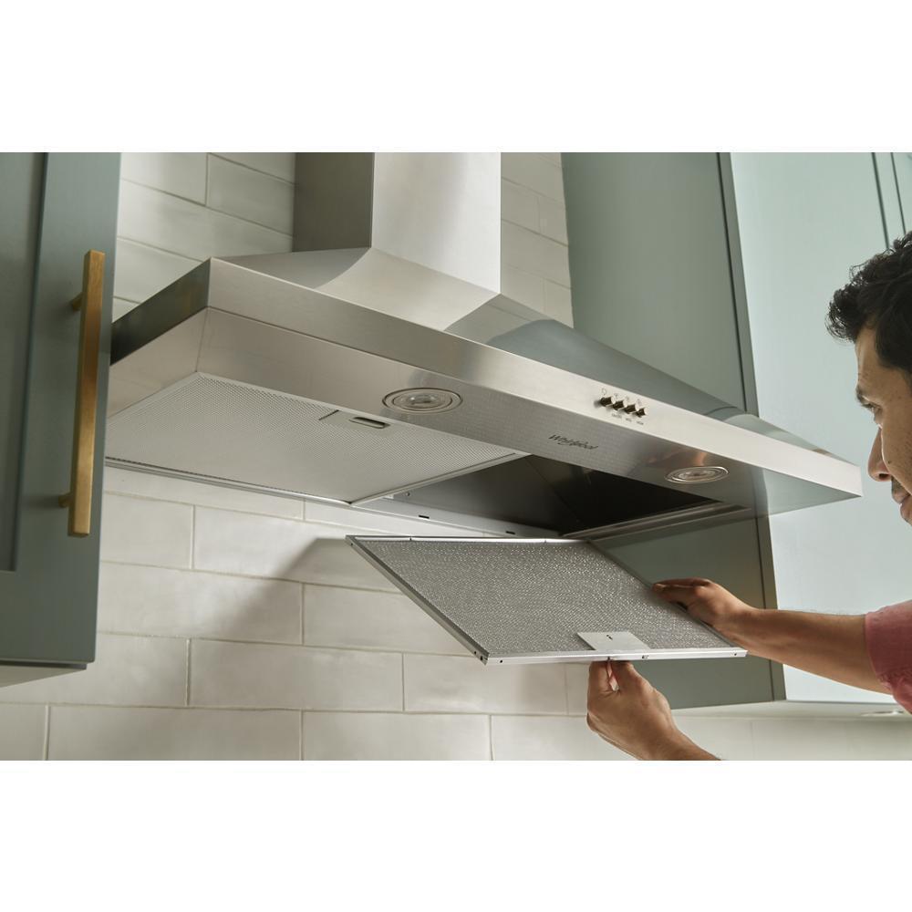 WHIRLPOOL WVW53UC6LS Whirlpool 36"" Chimney Wall Mount Range Hood