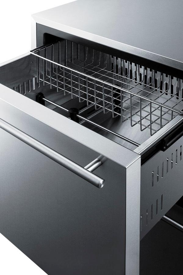 SUMMIT SPR627OS2D Outdoor Drawer Refrigerator In Stainless Steel, for Built-in RESIDE...