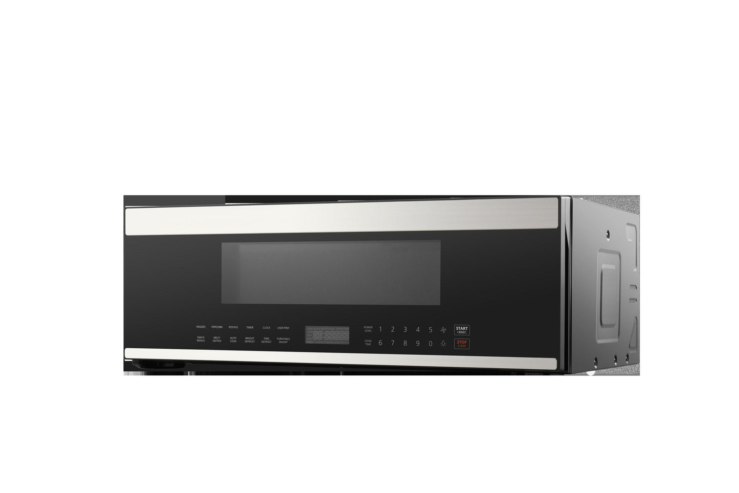 XO APPLIANCE XOOTR30LPS 30""w Otr 1000w 400cfm 1.2 Cu Ft - Low Profile Black Glass