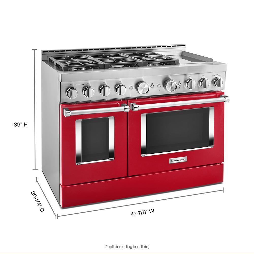 KITCHENAID KFGC558JPA Kitchenaid 48'' Smart Commercial-style Gas Range With Griddle - ...