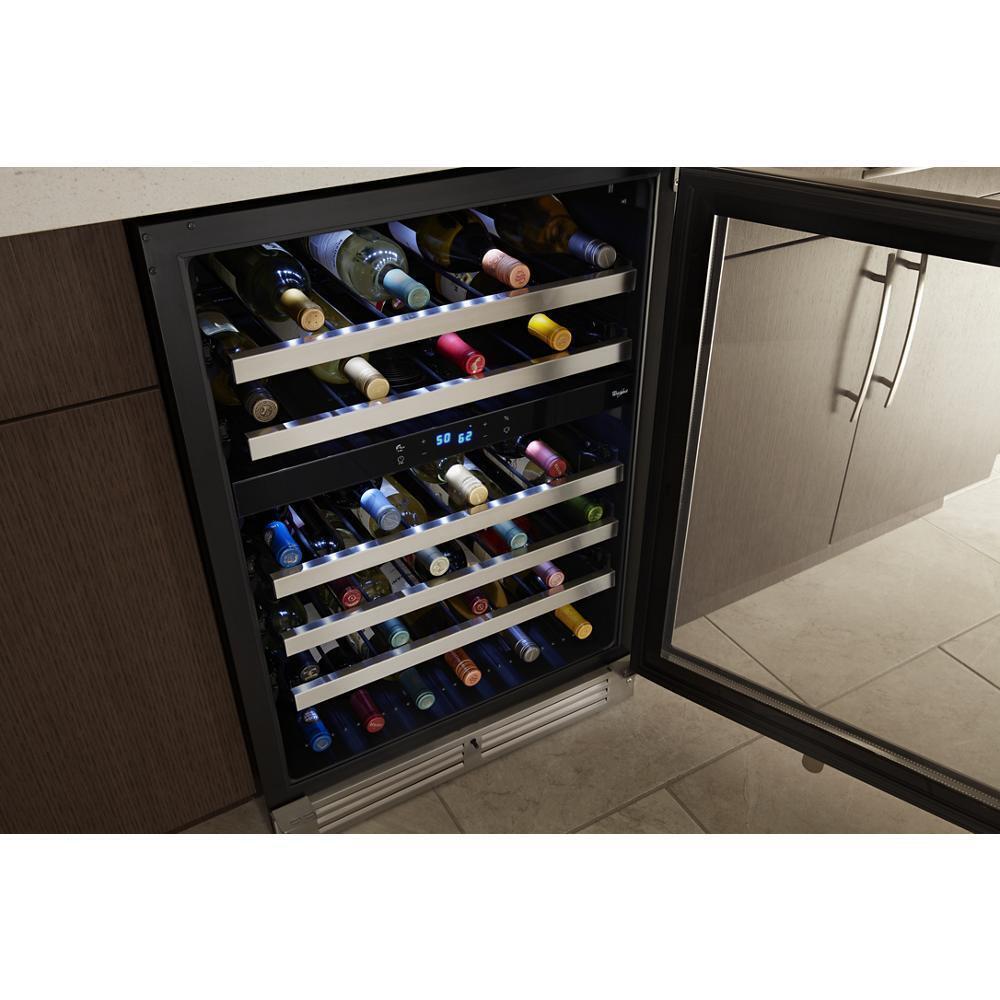 WHIRLPOOL WUW55X24HS Whirlpool 24-inch Wide Undercounter Wine Center With 46-bottle W...