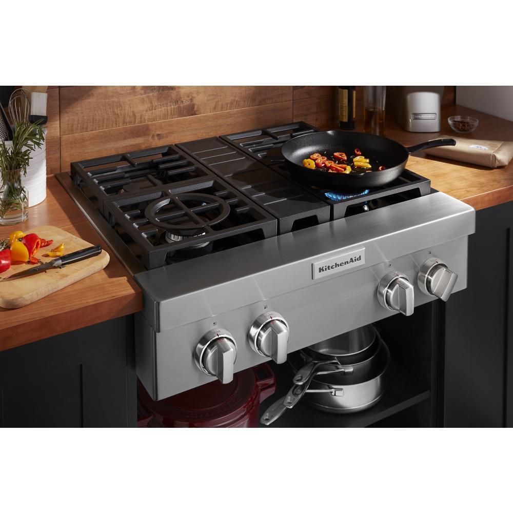 KITCHENAID KCGC500JSS Kitchenaid 30'' 4-burner Commercial-style Gas Rangetop STAINLESS...