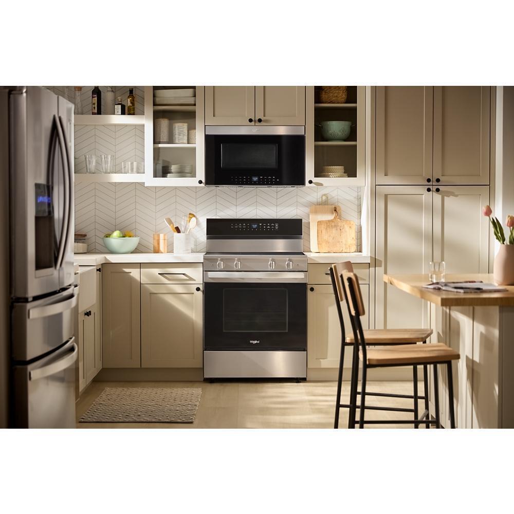 WHIRLPOOL WFES7530RZ 30-inch Smart Electric Range With Air Cooking Technology, WIPECLEAN...