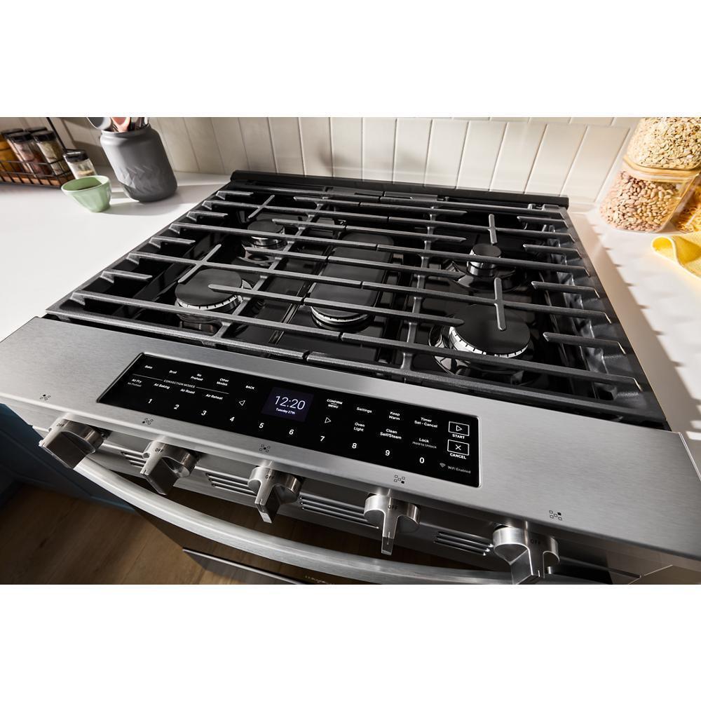 WHIRLPOOL WSGS7530RZ 30-inch Smart Slide In Gas Range With Air Cooking Technology, No PR...