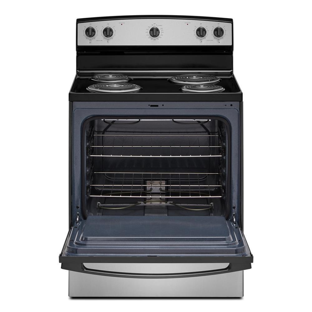 AMANA ACR4203MNS Amana 30-inch Electric Range With Easy-clean Glass Door