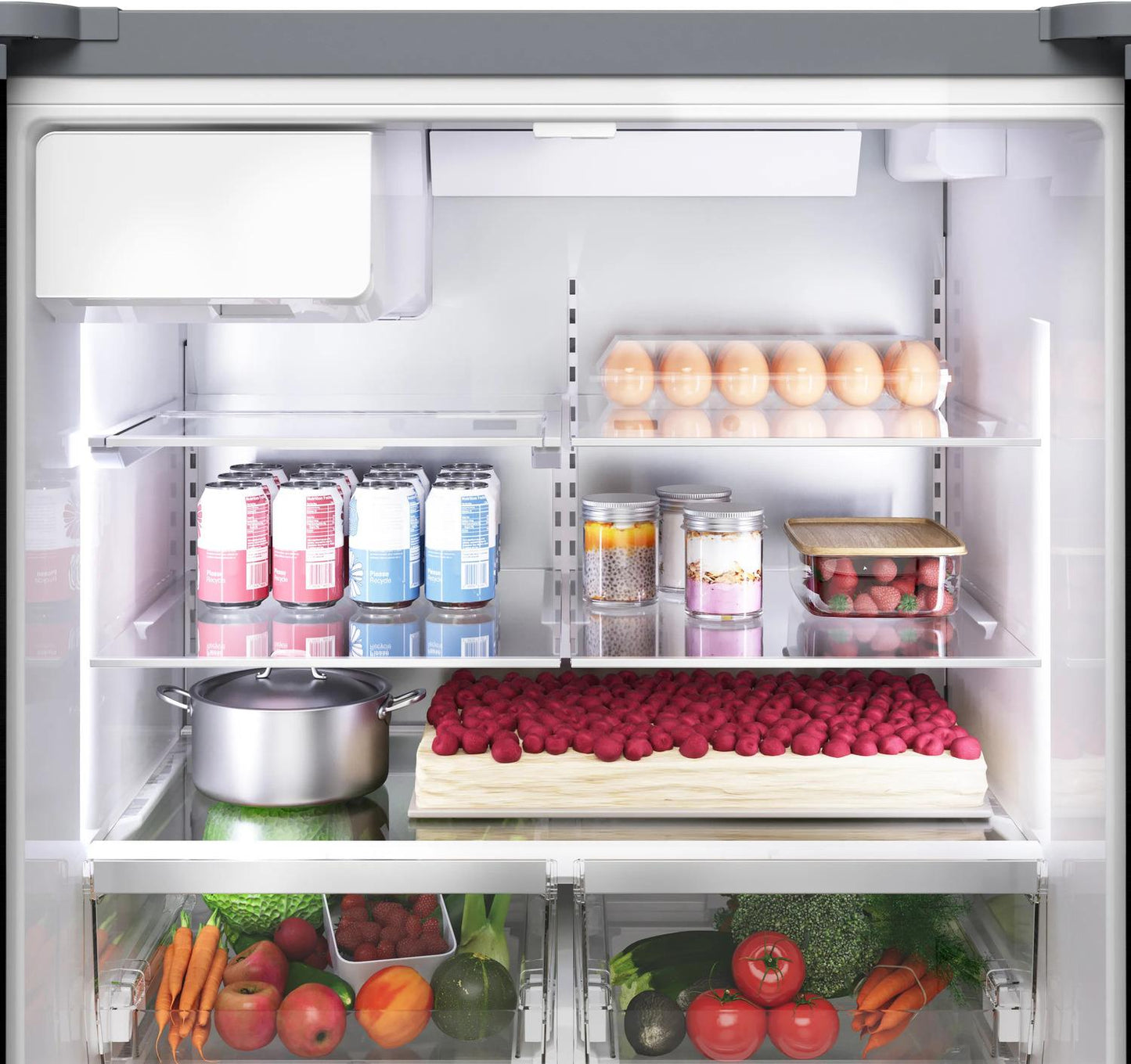 BOSCH B36FD52SNB 500 Series French Door Bottom Mount Refrigerator 36"" Black STAINLES...