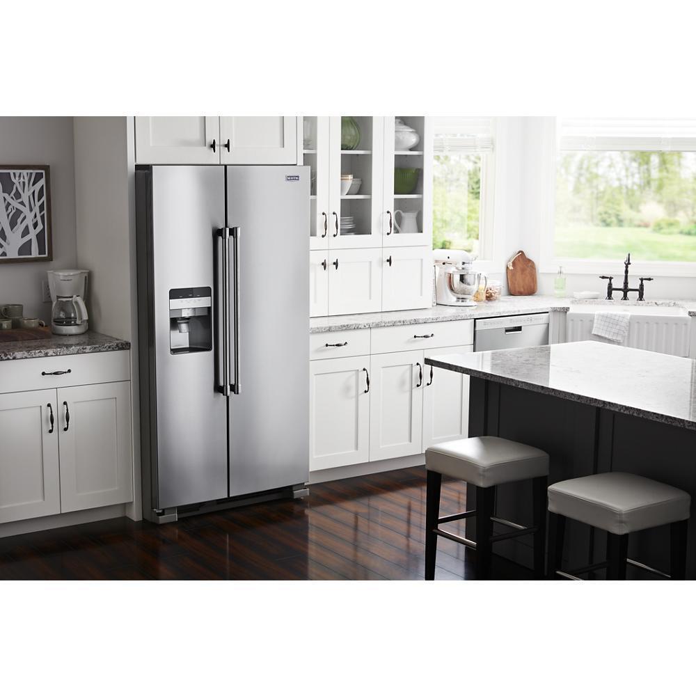 MAYTAG MSS25C4MGZ 36-inch Wide Side-by-side Refrigerator With Exterior Ice and Water ...