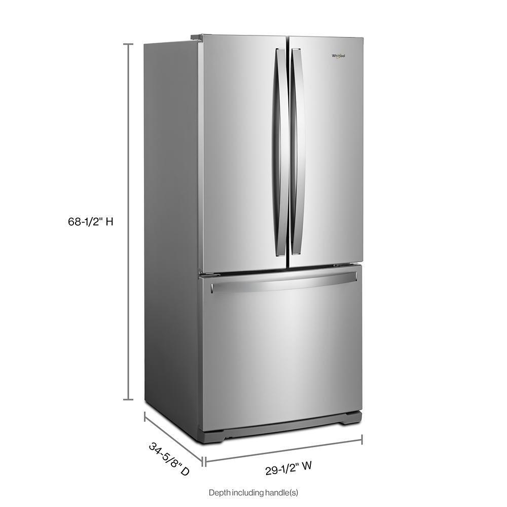 WHIRLPOOL WRF560SMHZ Whirlpool 30-inch Wide French Door Refrigerator - 20 Cu. Ft. - F...