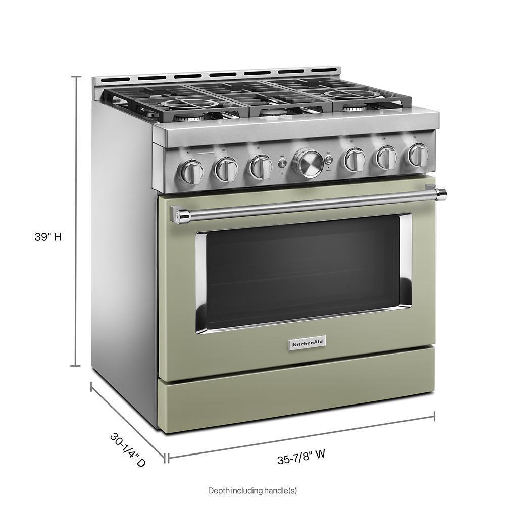 KITCHENAID KFGC506JAV Kitchenaid 36'' Smart Commercial-style Gas Range With 6 Burners ...
