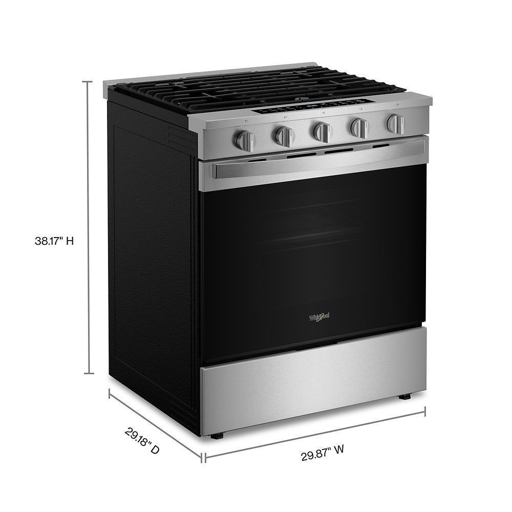 WHIRLPOOL WSGS7530RZ 30-inch Smart Slide In Gas Range With Air Cooking Technology, No PR...