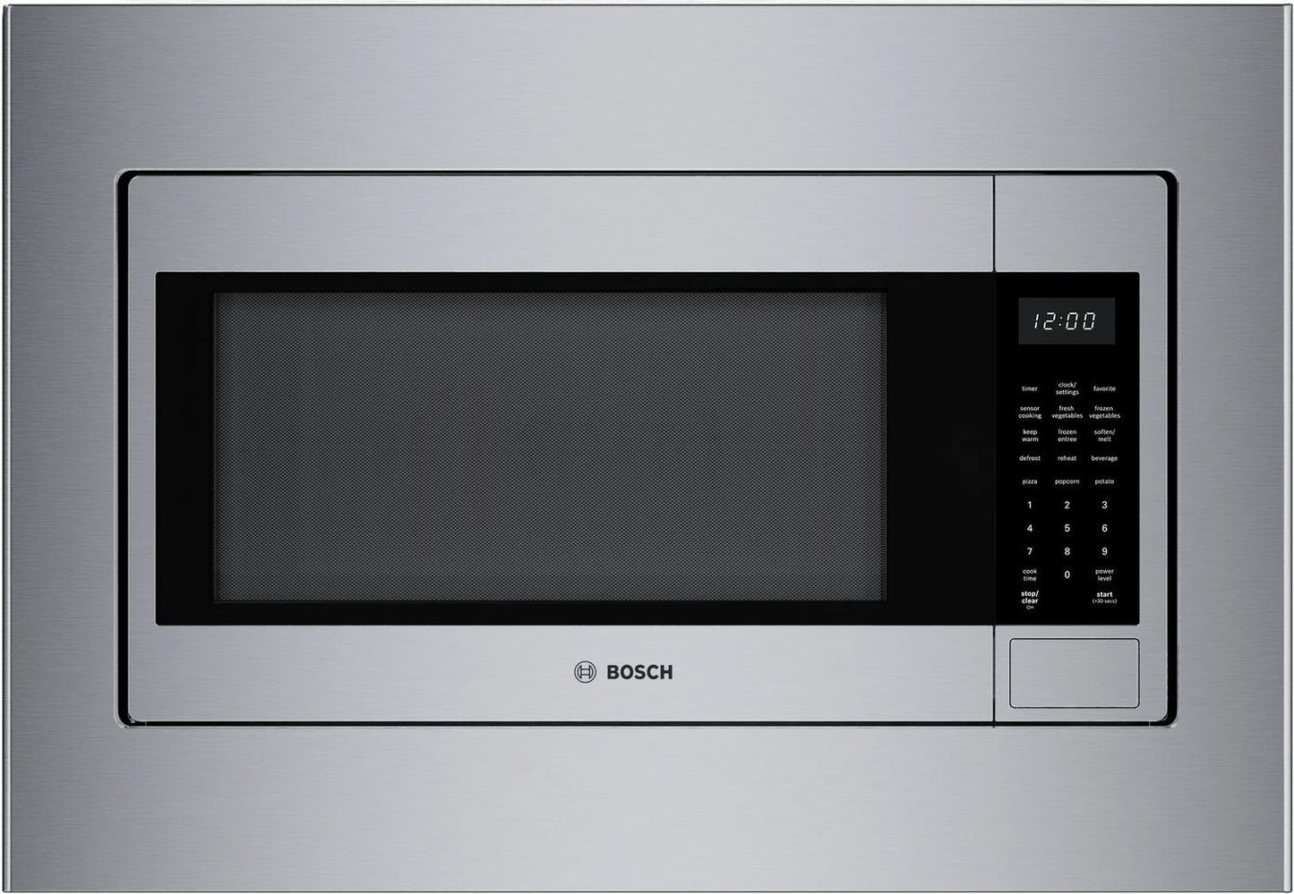 BOSCH HMB30155UC 300 Series Built-in Microwave Oven 24"" Left Sideopening Door, STAIN...