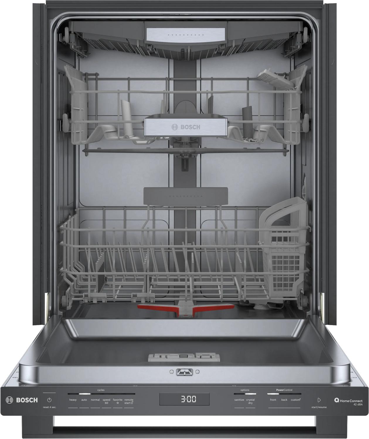 BOSCH SHX78CM4N Bosch 800 Series Dishwasher 24"" Black Inox