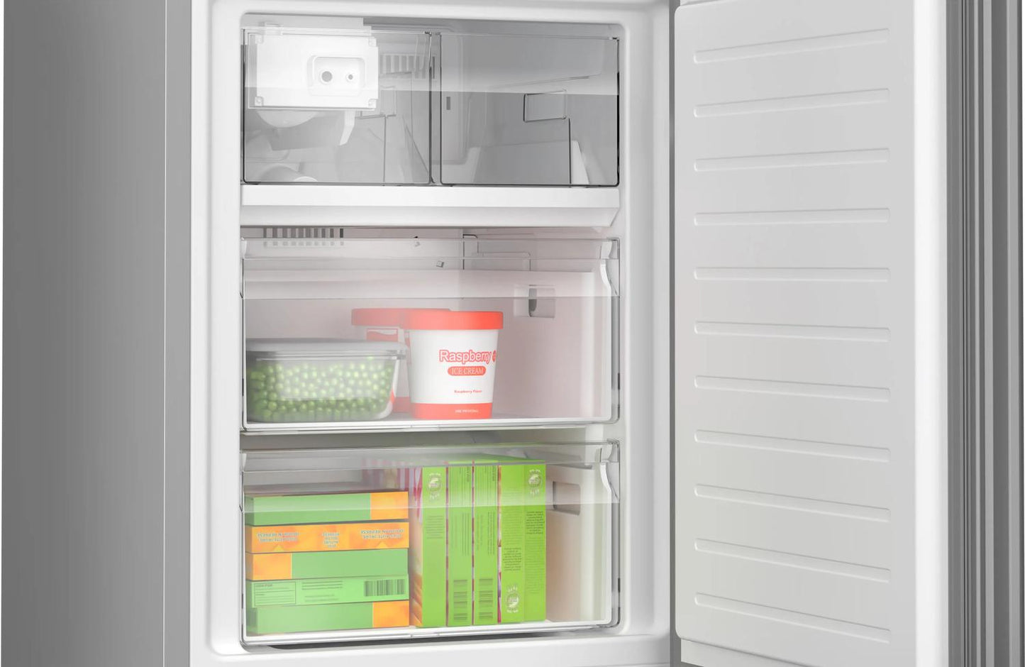 BOSCH B24CB80ESW 800 Series Free-standing Fridge-freezer With Freezer At Bottom, GLA...