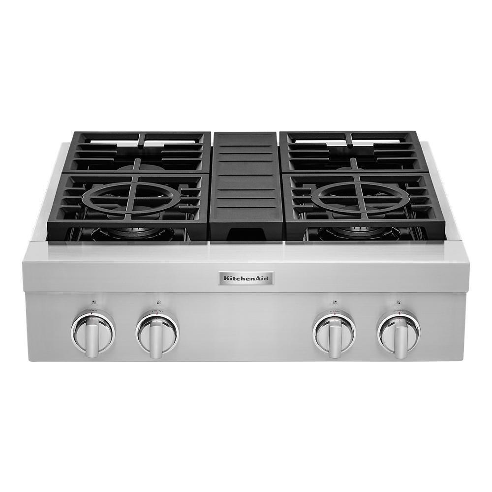 KITCHENAID KCGC500JSS Kitchenaid 30'' 4-burner Commercial-style Gas Rangetop STAINLESS...