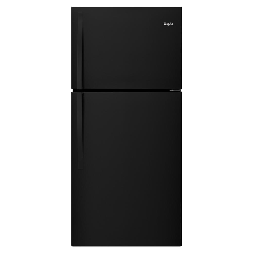 WHIRLPOOL WRT549SZDB Black Whirlpool 30"" Wide Top-freezer Refrigerator With LED INTER...