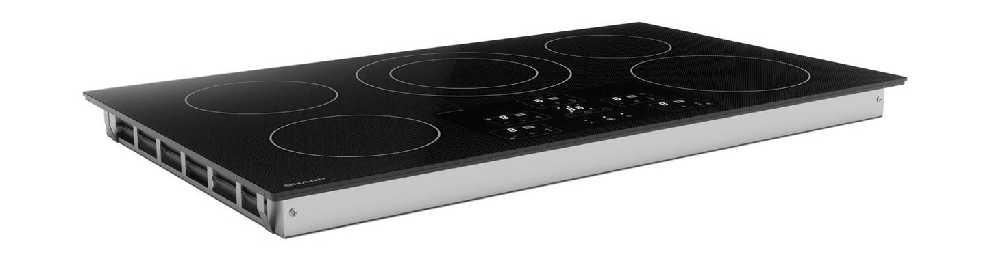 SHARP SDH3652DB 36"" Width Induction Cooktop, European Black Mirror Finish Made WITH...