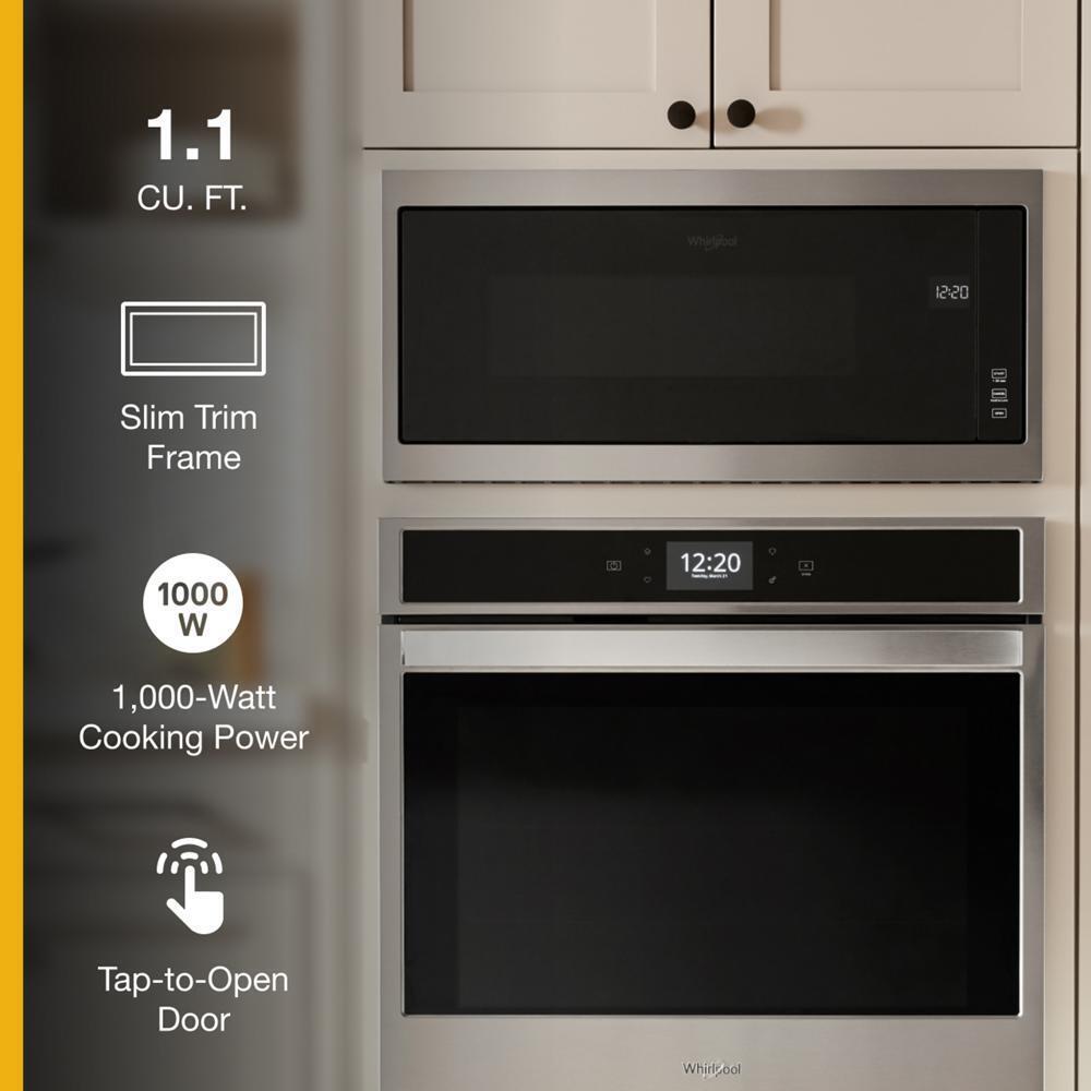 WHIRLPOOL WMT50011KS 1.1 Cu. Ft. Built-in Microwave With Slim Trim Kit - 14"" Height