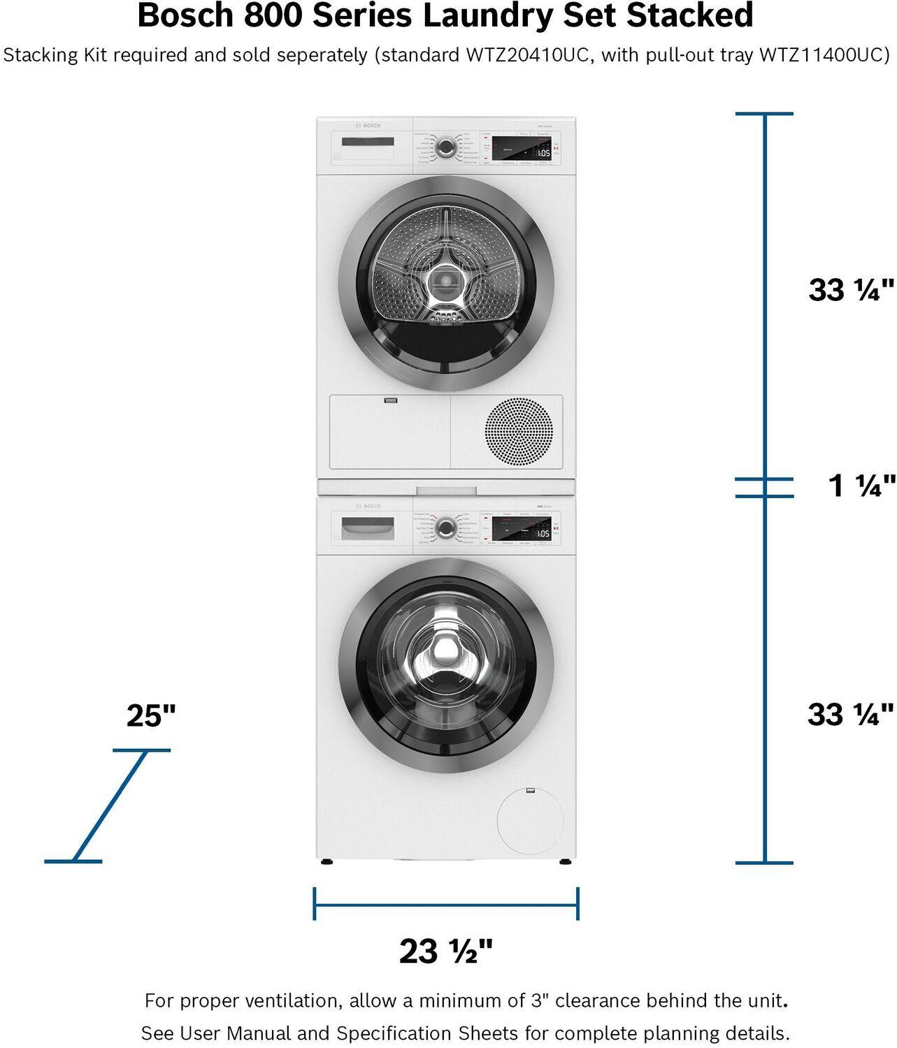 BOSCH WTG865H4UC Bosch 800 Series Condenser Tumble Dryer 24'' Wtg865h4uc