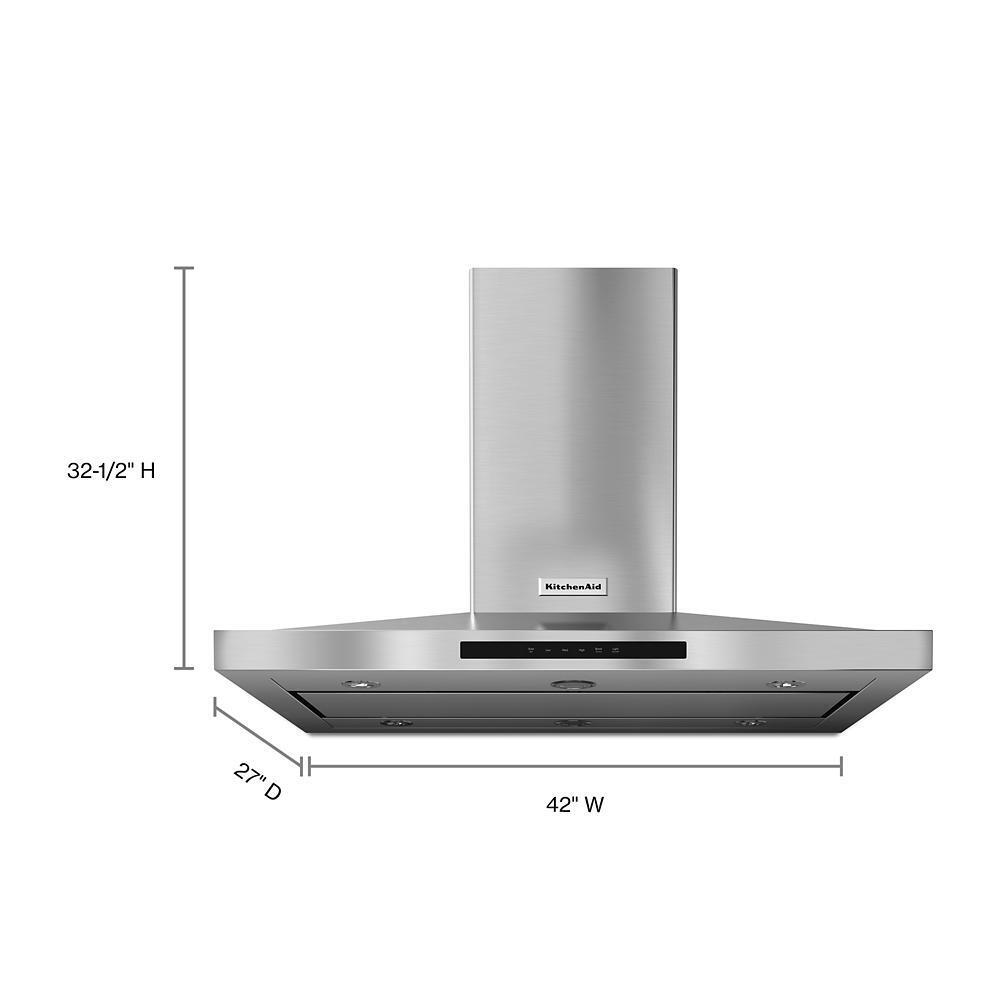 KITCHENAID KVIB602DSS Stainless Steel Kitchenaid 42'' Island-mount, 3-speed Canopy Hood