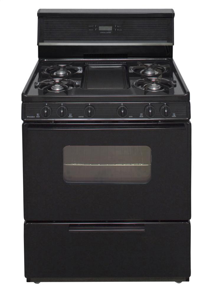 PREMIER SFK249BP 30 In. Freestanding Gas Range With 5th Burner and Griddle Package I...