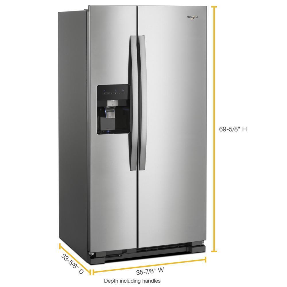 WHIRLPOOL WRS315SDHM Whirlpool 36-inch Wide Side-by-side Refrigerator - 25 Cu. Ft. - ...