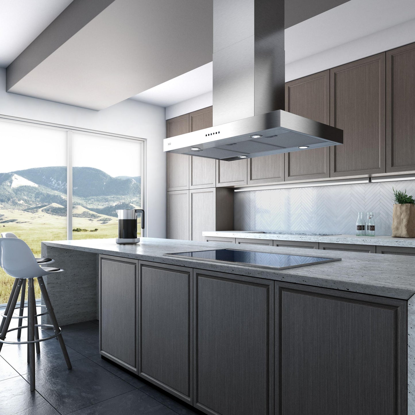 XO APPLIANCE XORI42SC XO Appliance 42"" 600/395 Cfm Italian Made Island Range Hood Stainless