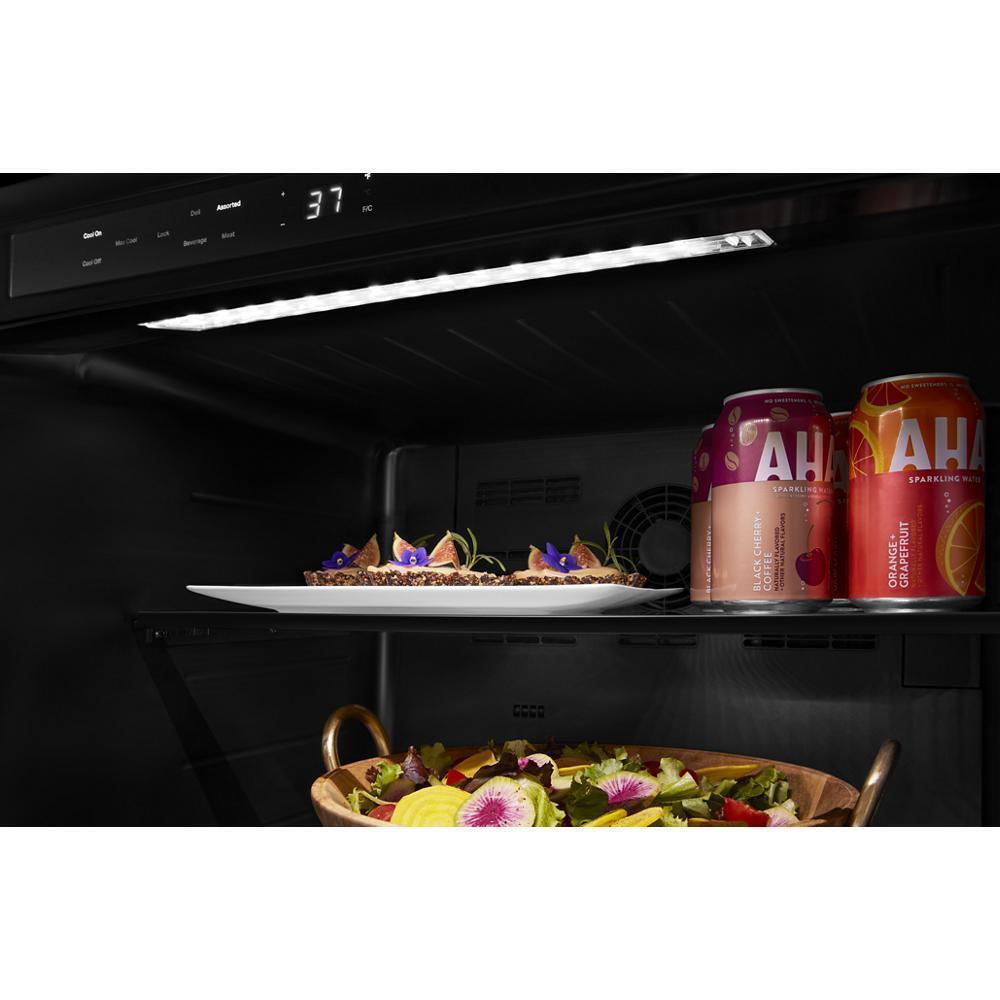 KITCHENAID KURR114KSB 24"" Undercounter Refrigerator With Stainless Steel Door - Black CAB...