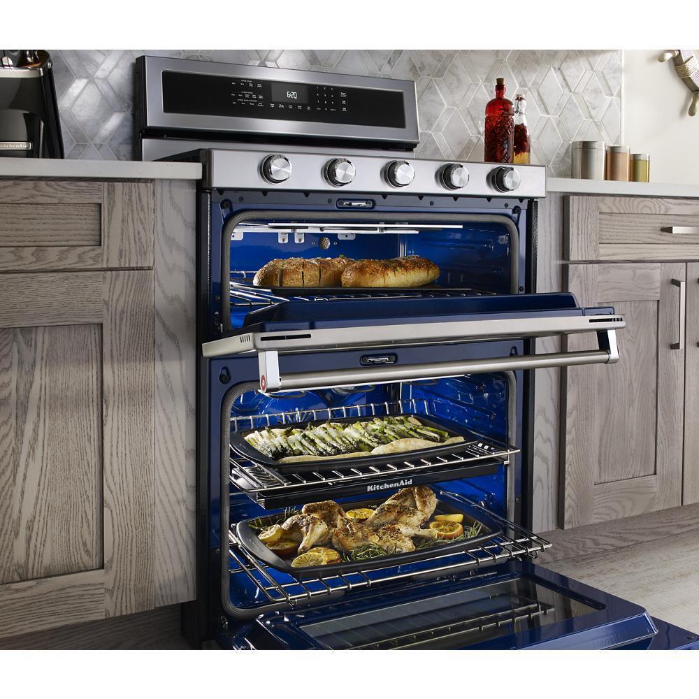 KITCHENAID KFDD500ESS Stainless Steel Kitchenaid 30-inch 5 Burner Dual Fuel Double OVE...